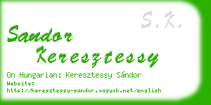 sandor keresztessy business card
